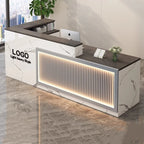 Luxury Simple Reception Desk Logo Salon Decorations Modern Reception Desk Office Beauty Mostrador Recepción Commercial Furniture