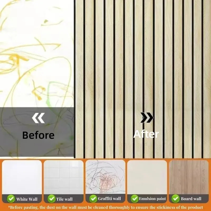 Thick Wood Grain Self-adhesive Wall Stickers for Living Room Wall Cladding Peel and Stick Foam Wallpapers Home Decor Wall Panels