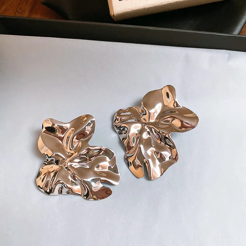 Large Geometric Stud Earrings