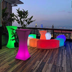 Modern LED Glowing Bar Table Color-Changing Waterproof Light-Up Furniture for Home Hotel Events Garden Wedding Nightclub