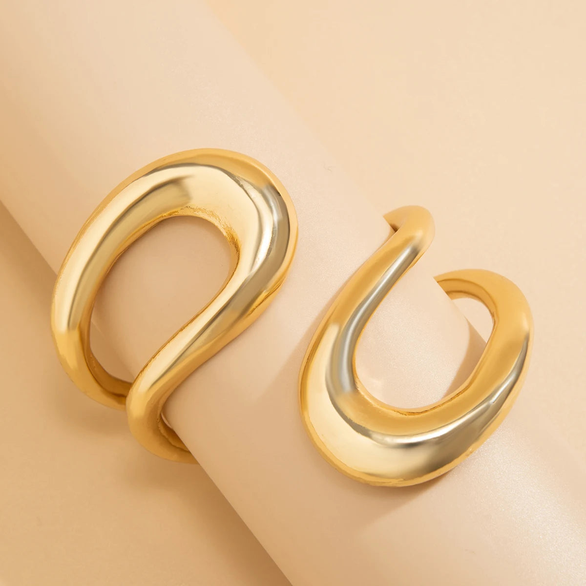 Geometric Open Cuff Bracelet