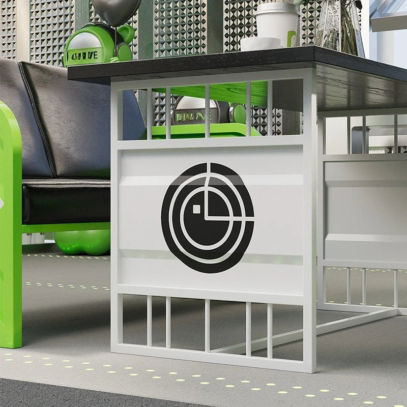 Industrial style Internet celebrity milk tea shop table and chair combination bar hot pot burger hotel coffee western restaurant