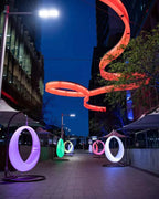 Illuminated High Bar Table and Chair Party Glowing Plastic Bar Led Light up Cocktail Table Set for Events