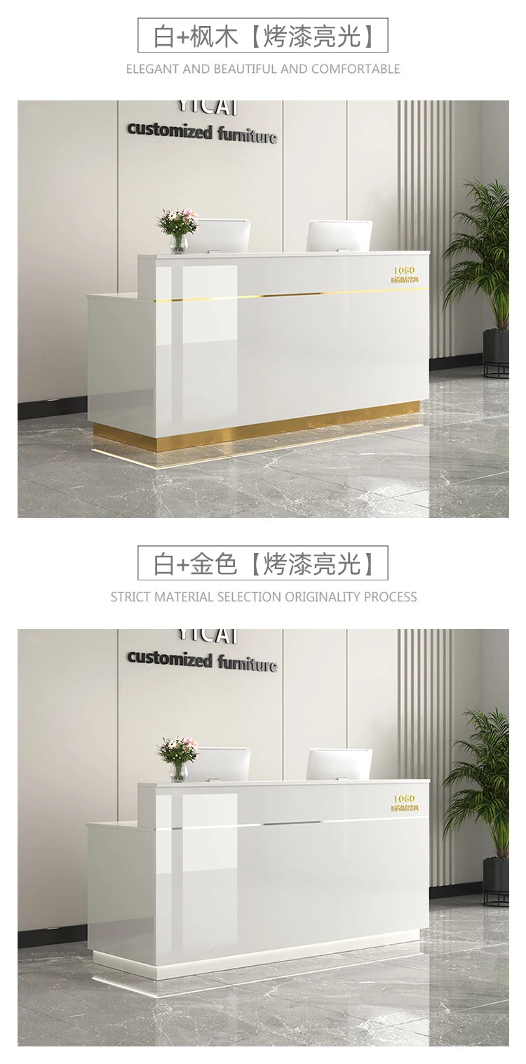 Counter Desk For Shops Counter Reception Beauty Salon Reception Desk Cashier Drawers Empfangstheke Kosmetik Office Furniture