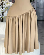 Ruched Shoulder Ball Gown