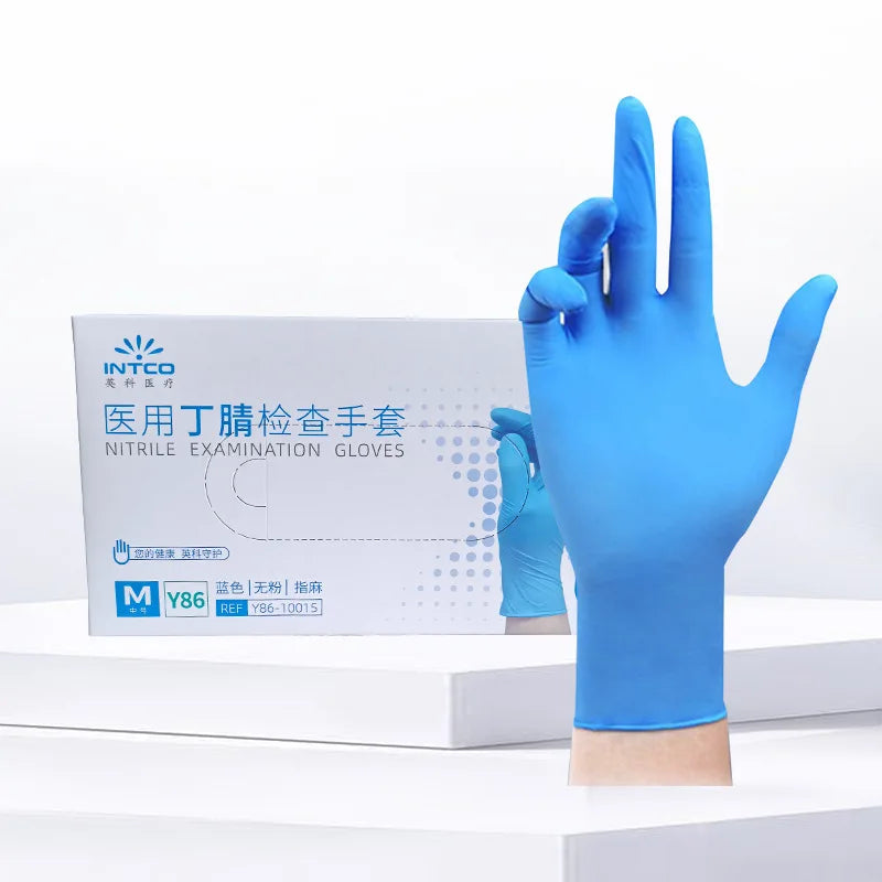 Medical Gloves Disposable White NitrileY86Durable Protective Medical Surgical Inspection Food Grade