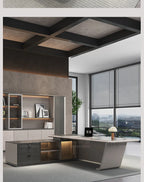 Boss's desk is simple, modern table and chair combination, advanced sense, large class desk, single presiden