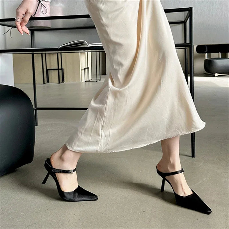 Pointed Toe Mule Heels