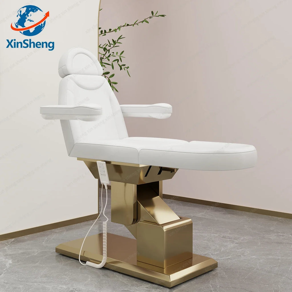 XinSheng Electric Lift Beauty Care Bed Adjustable Diagnostic Chair for Hospital Clinic Health SPA Store Sofa Leather Furniture
