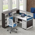 Modern Design Office Furniture Single-seat Employee Workstations Wooden Computer Desks and Office Desks with Storage Cabinets