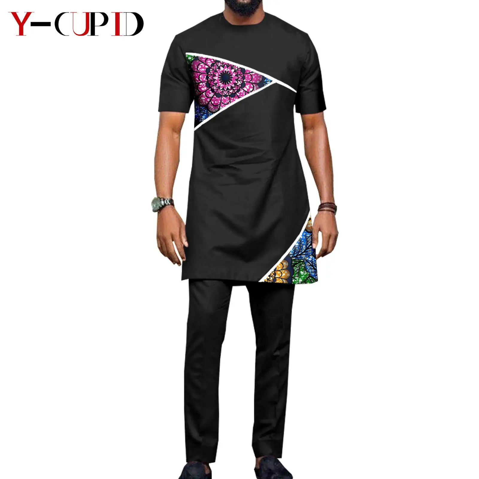 African Dresses for Women Matching Couple Outfits Bazin Riche Dashiki Slim Tassel Print Long Dresses for Party Vestidos Y23C009