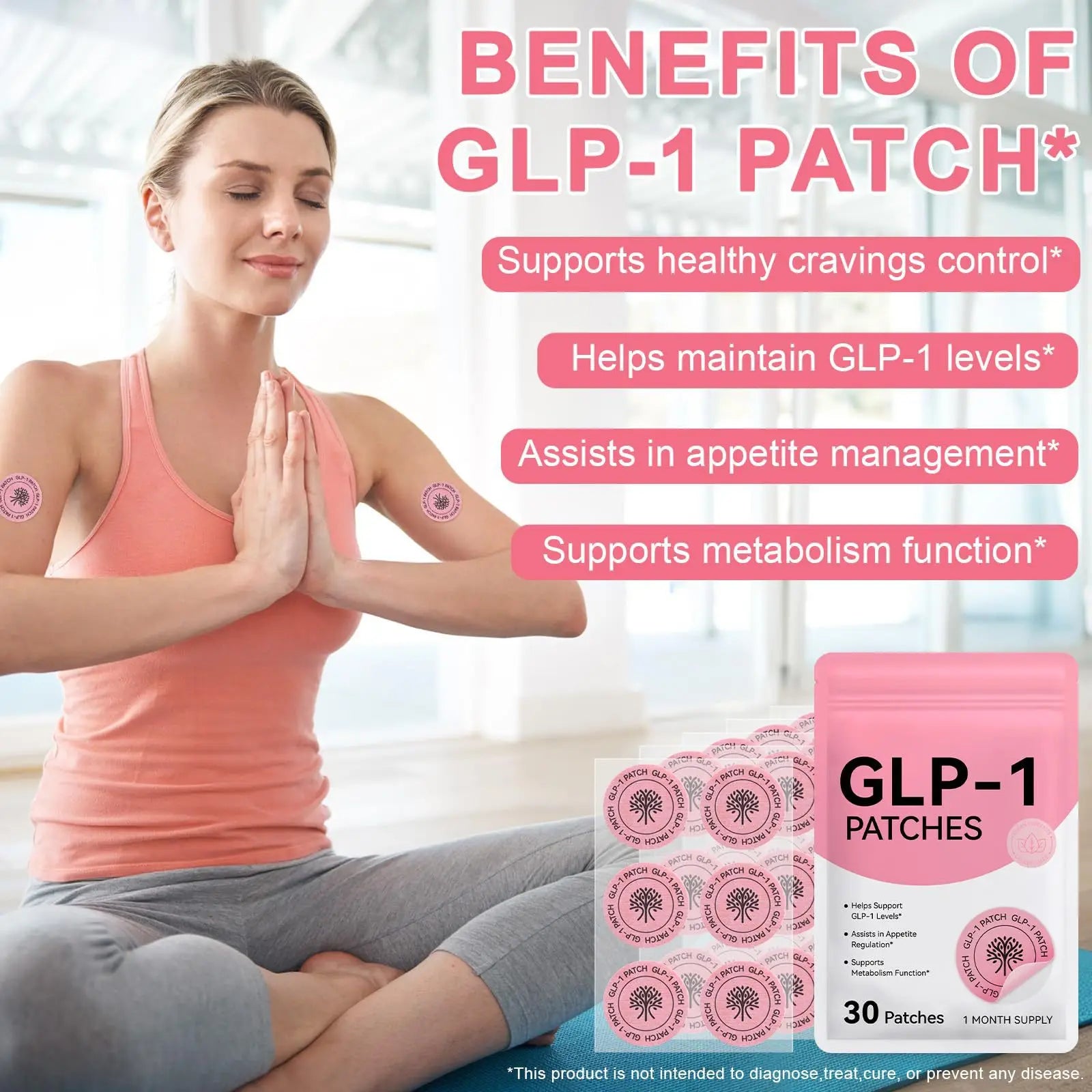 2025 Top Selling 30 pieces glp 1 Patches Shape Support |Made by soaking pure plants 4-6 patches a day