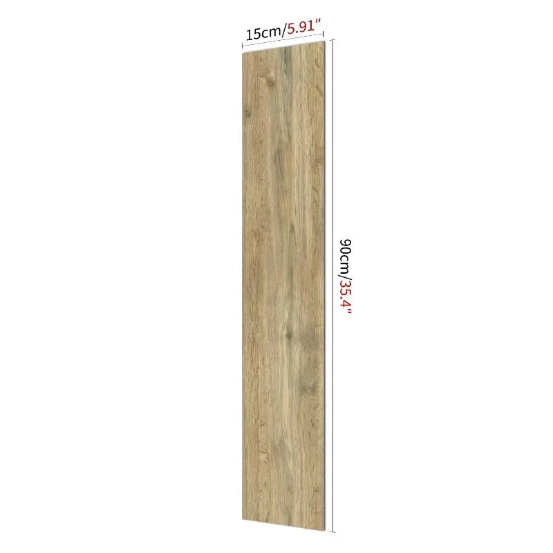 15x90cm Waterproof 3D Self-Adhesive thick Wood Grain Floor sticker Wallpaper Wall Sticker Living Room Toilet Kitchen Home Decor