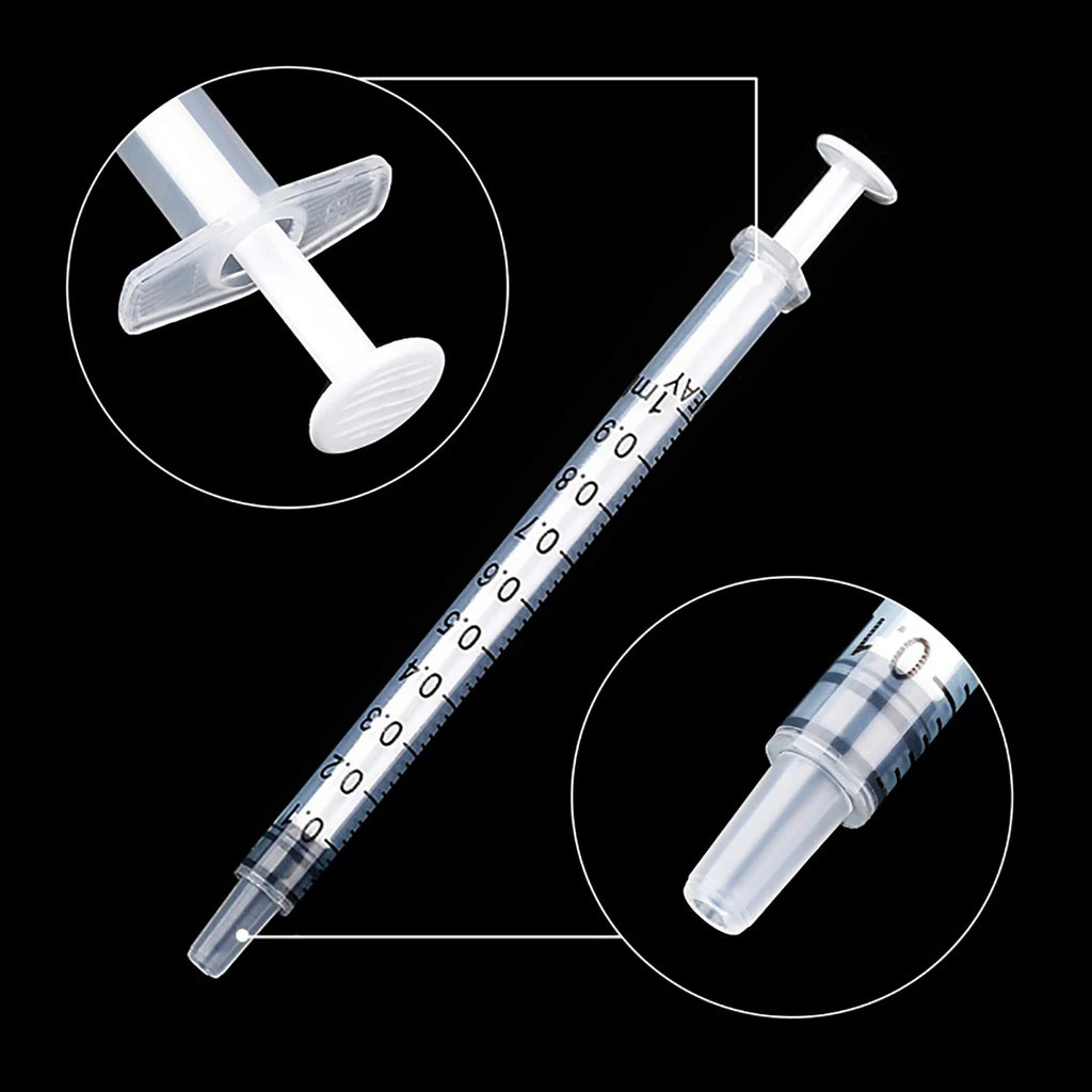 1ml Syringes + 30G 13MM Injection Needles Drawing Needles Injection Tool Sharp Pointed Needles Disposable Needle
