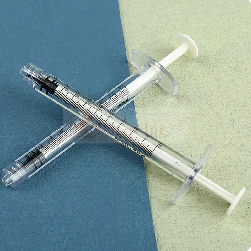 20pcs 1ML 5ML 10ML 20pcs Plastic Luer Lock Syringes Measure Perfume Rinse Disposable Sampler Injector Measuring Injection Syring