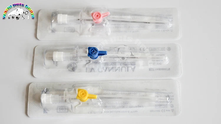 50pcs IV Cannula With Injection Port 20G 22G 24G Butterfly IV Catheter Veterinary Supplies