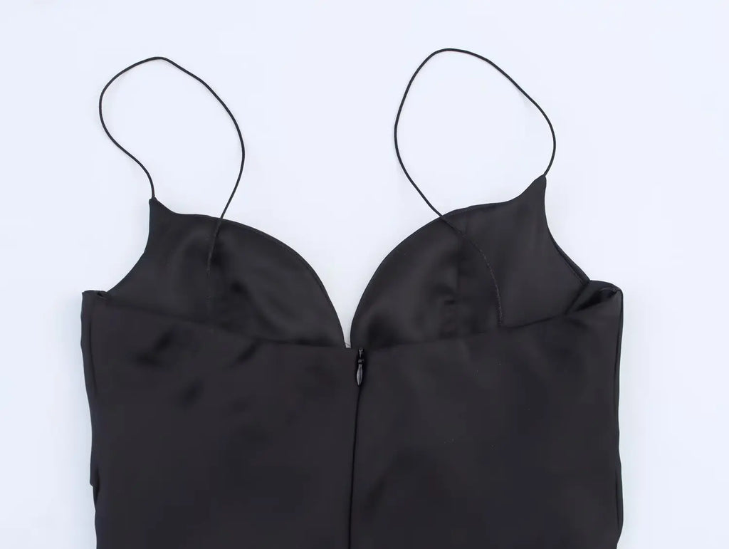 HH 2025 Summer Dress For Women Fashion New Backless Slim Zipper Dresses Woman Wild Female Evening Long Dress Vestidos