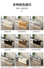 Luxury Simple Reception Desk Logo Salon Decorations Modern Reception Desk Office Beauty Mostrador Recepción Commercial Furniture