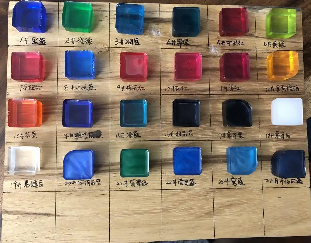 Luxury design most popular solid wood walnut Qinghe transparent epoxy wood resin table