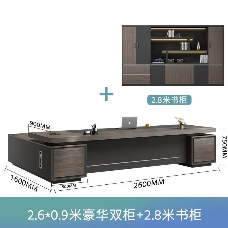 Boss desk light luxury chairperson room manager chair combination simple modern president desk furniture