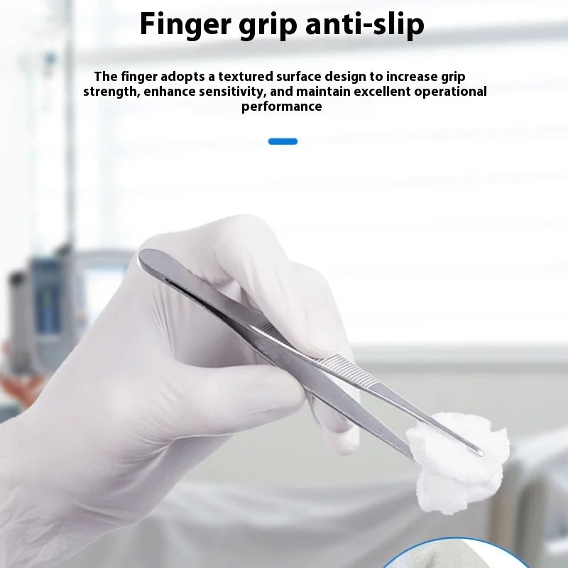 Medical Gloves Disposable White NitrileY86Durable Protective Medical Surgical Inspection Food Grade