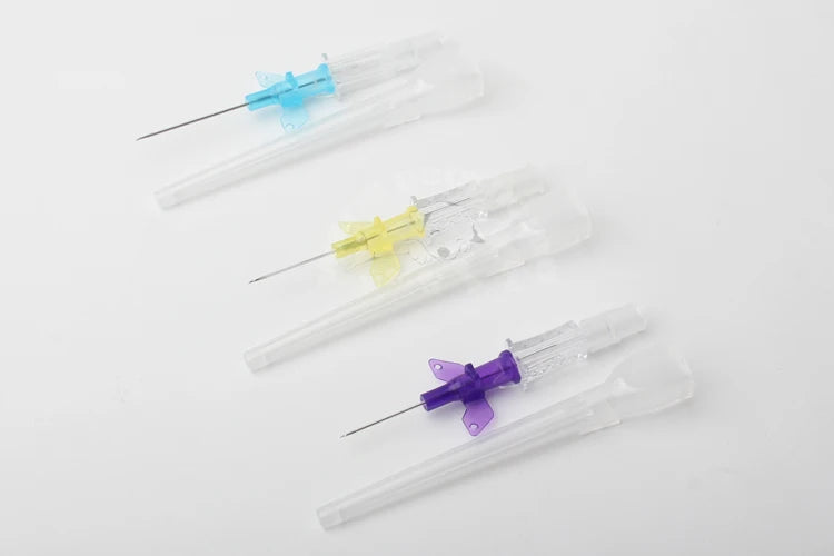 50pcs Sterile IV Cannula With Heparin Cap Disposable Butterfly IV Cannula Intravenous Injection Catheter Veterinary Consumables