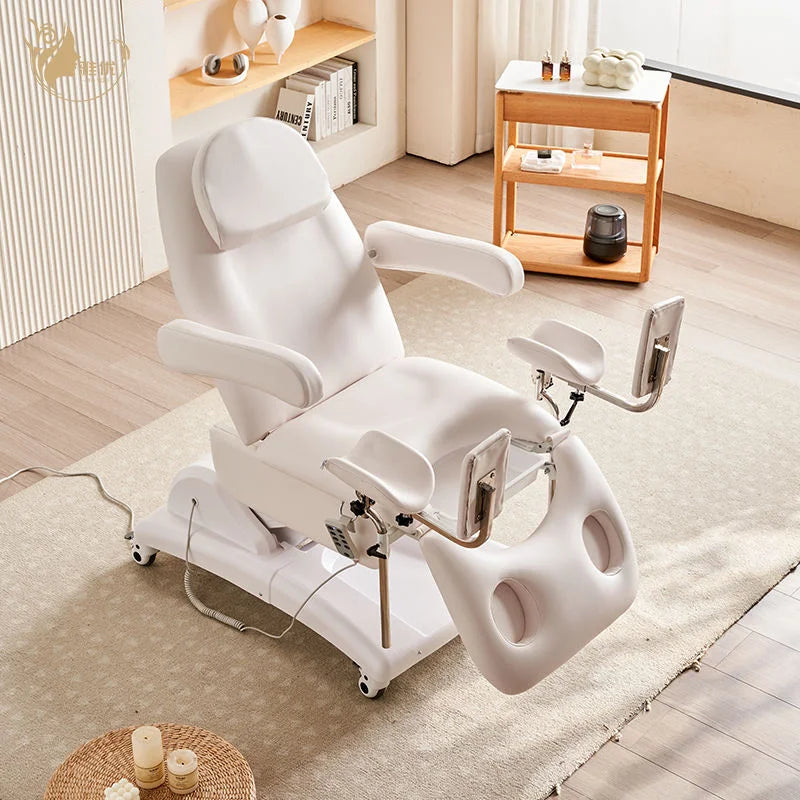 Gynecological Examination Table Electric Hydraulic Adjustable Medical Exam Bed for Clinic Hospital PU Leather Top Bed