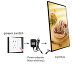 Advertising light box wall panel restaurant menu