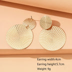 Geometric Metal Round Earrings