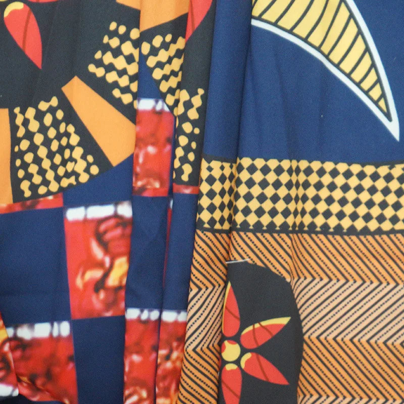 African Dresses for Women African Ethnic Print Loose Long Trench Coat Streetwear Dashiki African Clothes Cardigan African Kimono
