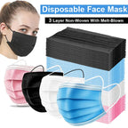 10/200PC Masks Surgical Disposable 3-layer Face Mask Breathable Mask With Elastic Earband Breathable Adult Medical Mouth Mask