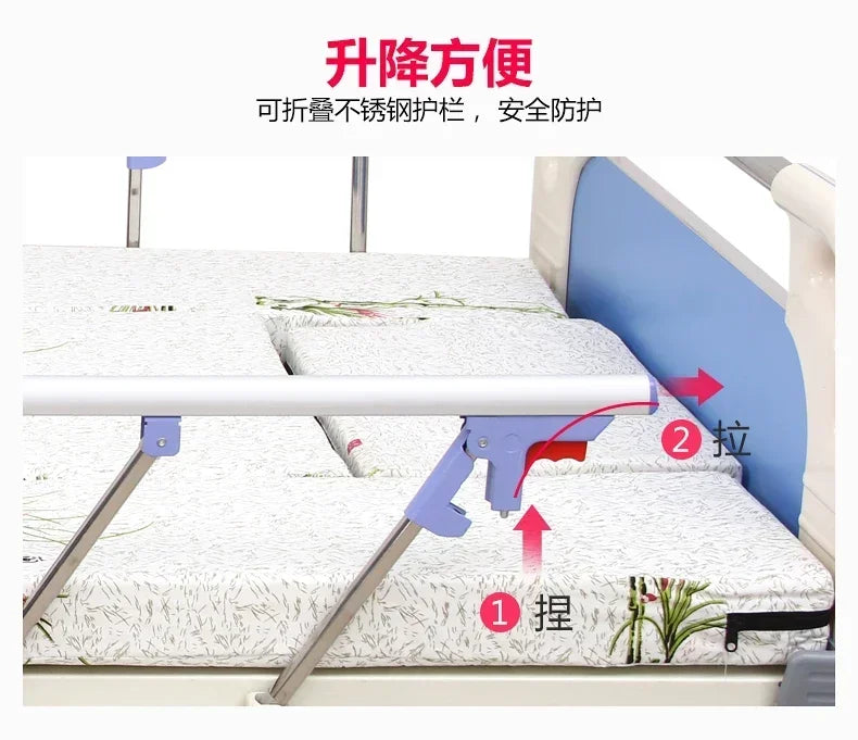ss newParalyzed Patients Nursing Bed Household Multi-Functional Elderly Therapeutic Bed 1.1 Widened Turn-over Bed with Defecatio