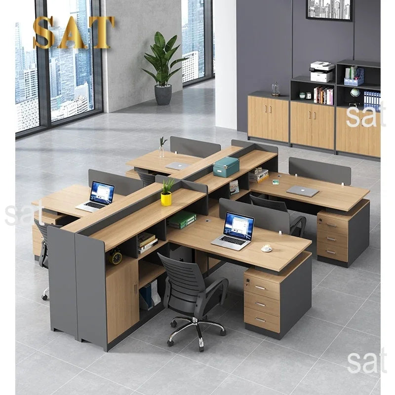 New Arrival New Office Desk And Chair Design Partition Modern Office Cubicles Staff Workstation Desk For Multi-person Office