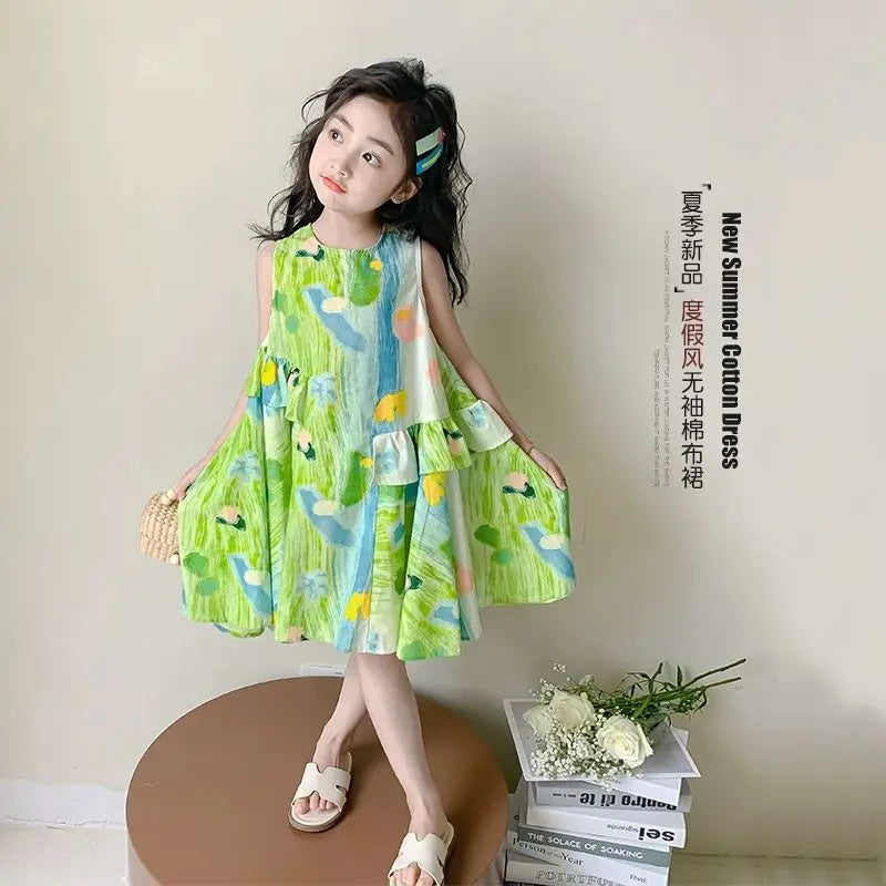 Girl's Summer Dress 2025 New Beach Dress for Summer