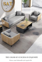 'Mingmeng Furniture Factory Commercial Office Lounge Set Waiting Room Pu Leather Office Reception Sofa Set