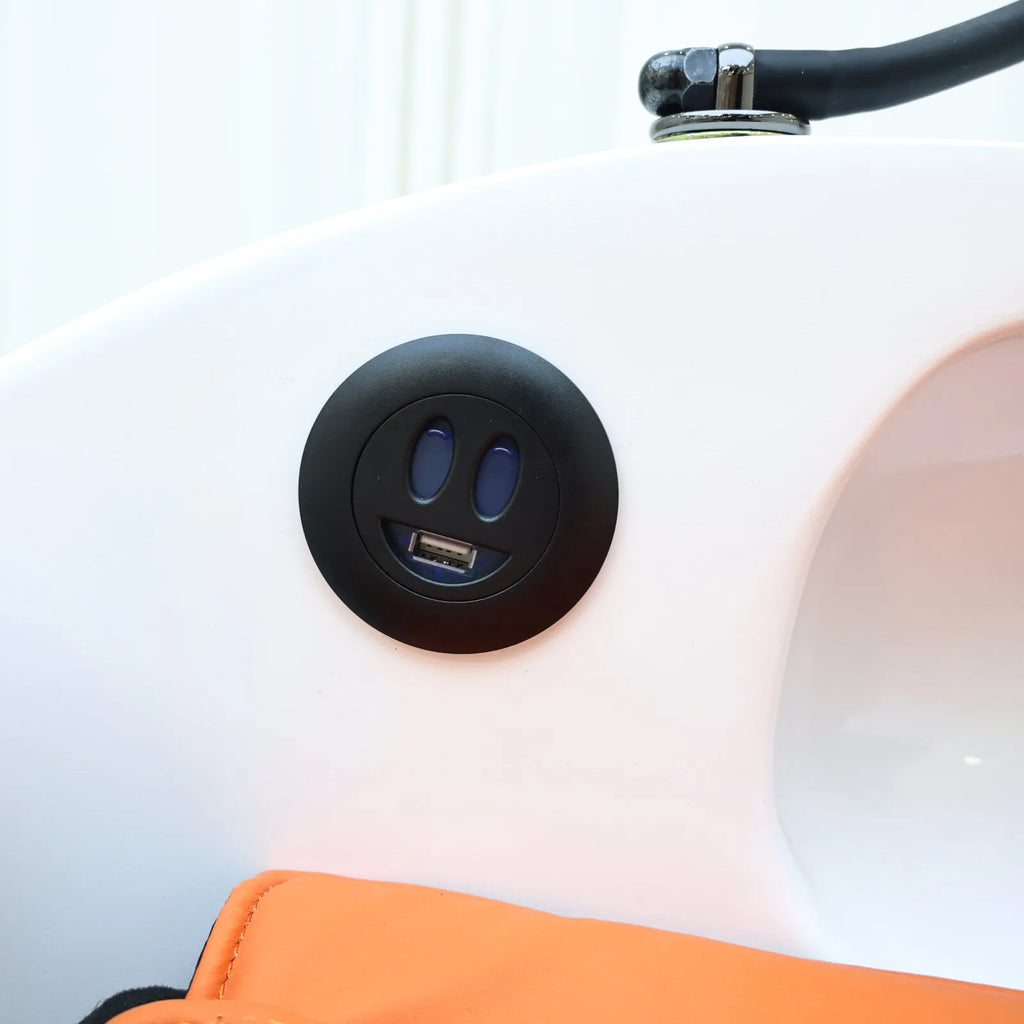 Plug In Automatic Massage Shampoo Bed Built in Electric Massager, Hair Salon Head SPA Hydrotherapy Commercial Salon Furniture