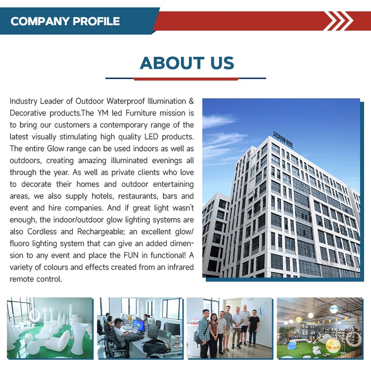 Illuminated High Bar Table and Chair Party Glowing Plastic Bar Led Light up Cocktail Table Set for Events