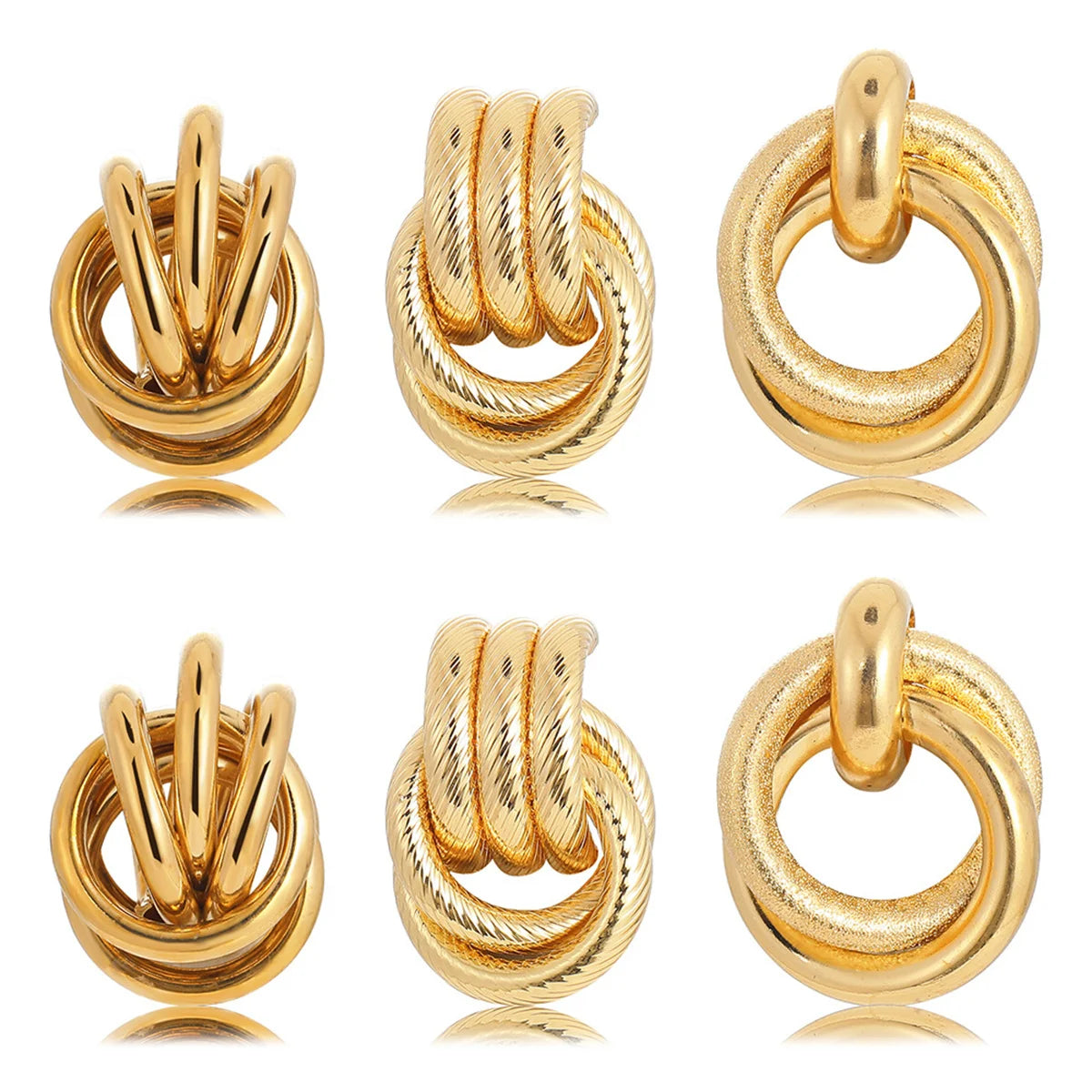 Vintage Boho Round Earrings Set