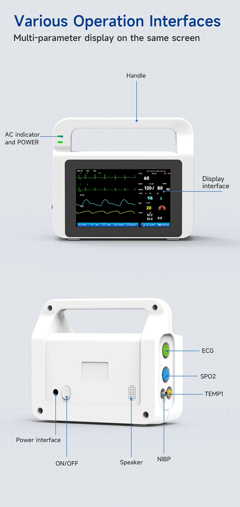 Resoxy 12.1 Digital Vital Signs Monitor