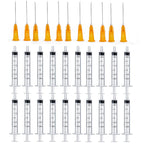 3ml Syringes + 25G 20MM Injection Needles Drawing Needles Injection Tool Sharp Pointed Needles Disposable Needle