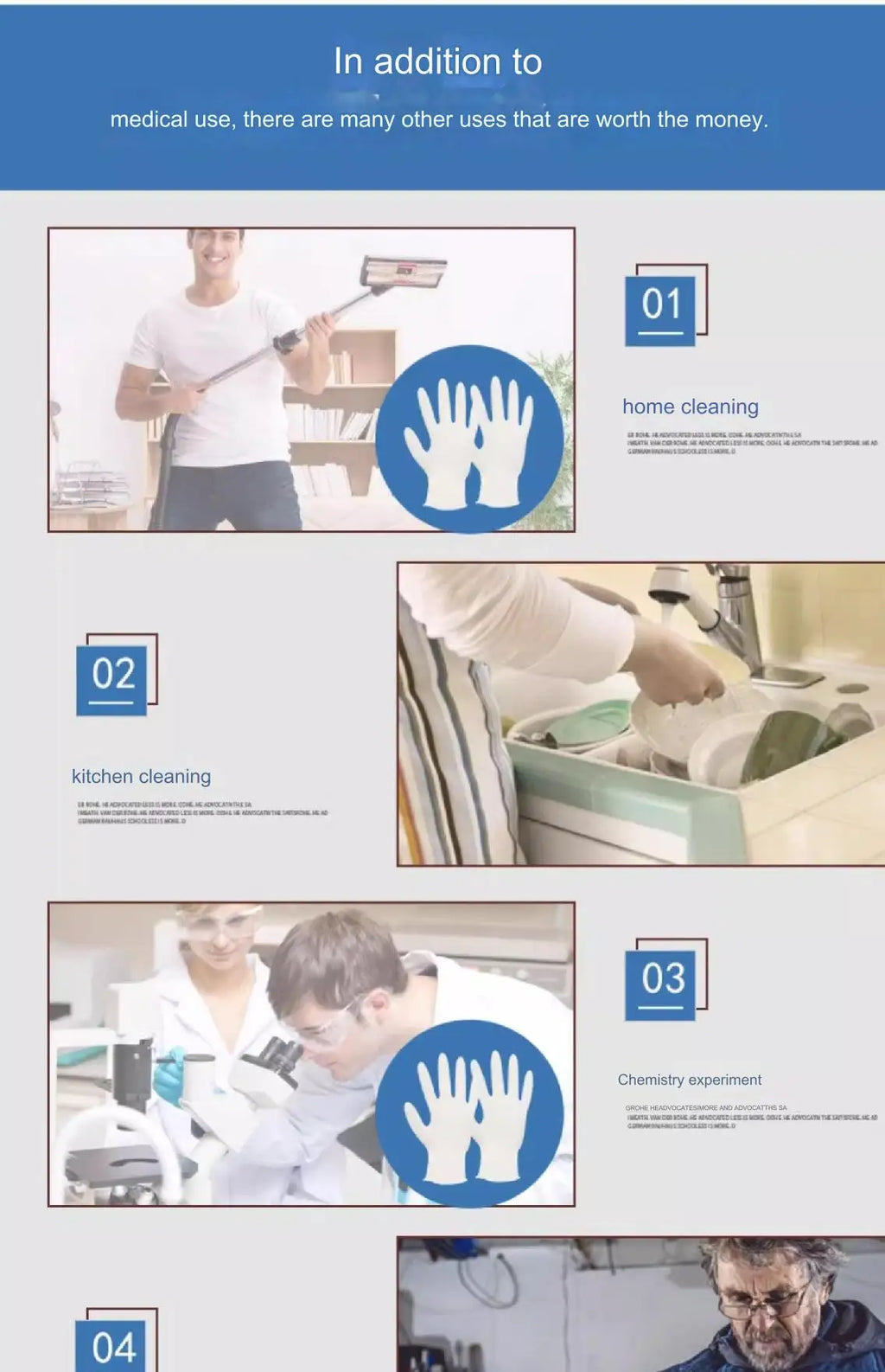 10 pcs Medical Disposable Protective Latex Rubber Gloves For Surgical Examination In Operating Room For Doctor Food Laboratory