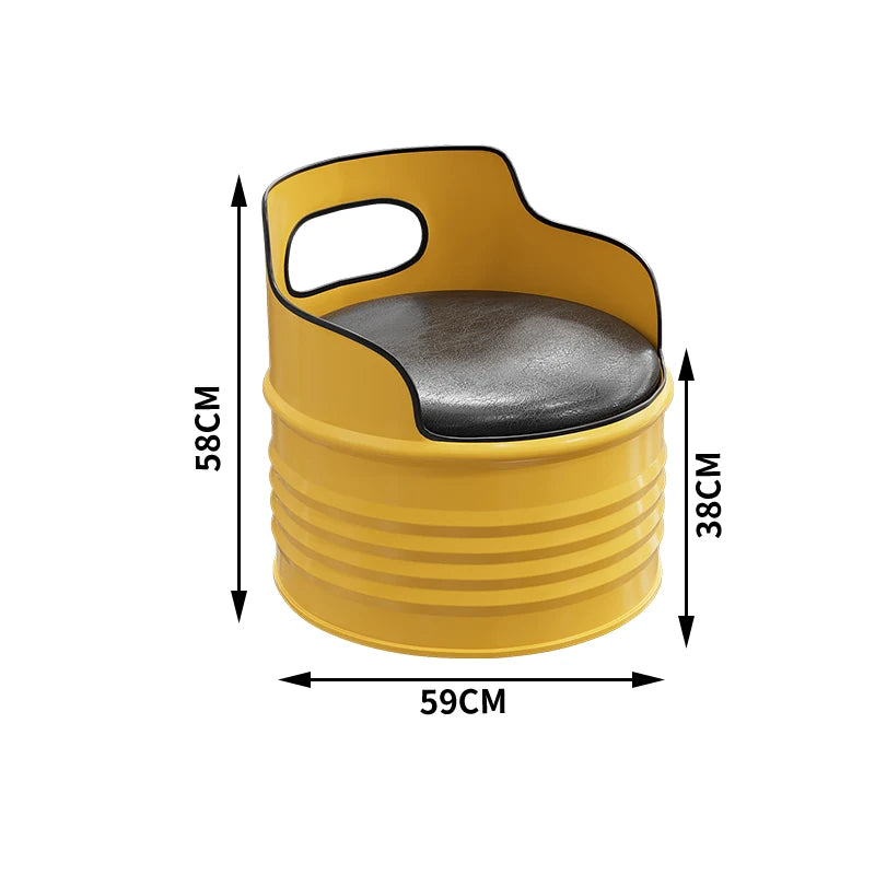 Industrial style sofa coffee table combination Internet celebrity creative bar clear bar milk tea shop table and chair oil drum