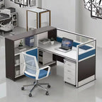 Modern Design Office Furniture Single-seat Employee Workstations Wooden Computer Desks and Office Desks with Storage Cabinets