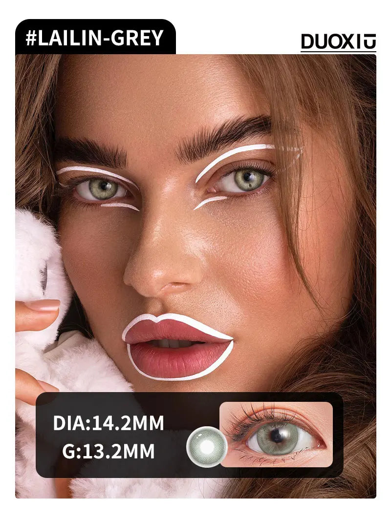 Duoxiu Contact Lenses 2Pcs Blue Green Contact Lenses Color Permanent Makeup Machine Changing Pupil and Eyes Color Fashion Lenses