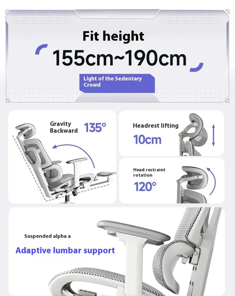 Foot Rest Chair Ergonomic Gaming Chairs Computer Comfortable Wheels Massage Adjustable Sedia Da Ufficio Office Furniture