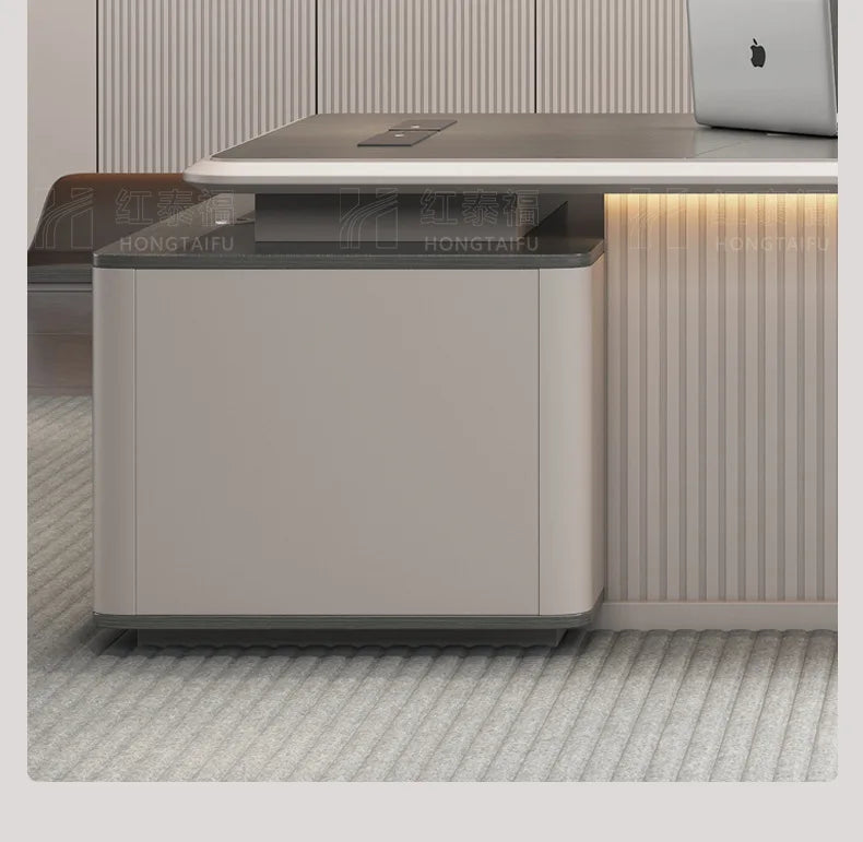 Boss's desk is simple, modern table and chair combination, advanced sense, large class desk, single presiden