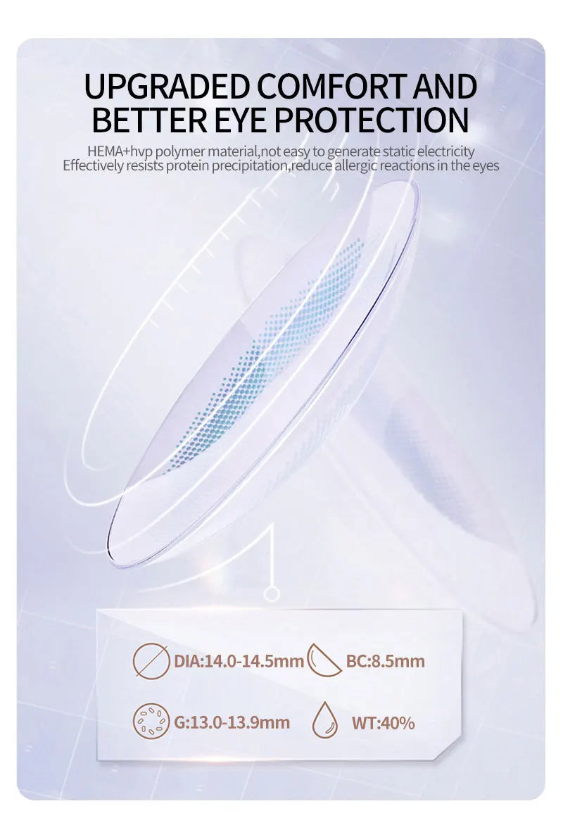 Duoxiu Contact Lenses 2Pcs Blue Green Contact Lenses Color Permanent Makeup Machine Changing Pupil and Eyes Color Fashion Lenses