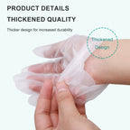 Cofoe 100Pcs Medical Grade Gloves TPE Disposable Gloves Transparent Non-Slip Acid Work Safety Food Grade Household