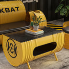 Industrial style sofa coffee table combination Internet celebrity creative bar clear bar milk tea shop table and chair oil drum