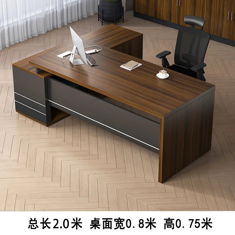 Wooden Boss Table Simple Modern Cabinet Designer Reading Reading Desk Secretary High Quality Art Bureau Meuble Office Furniture